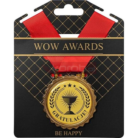 Medal prezentowy z napisem Gratulacje!
