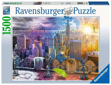 Puzzle 1500 elementów Nowy Jork w lecie i zimie