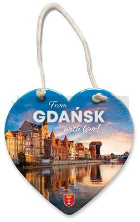 Magnes I love Poland serce Gdańsk