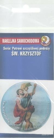 Naklejka samochodowa św. Krzysztof