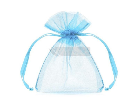 Woreczki z organzy błękit 10cm 10szt
