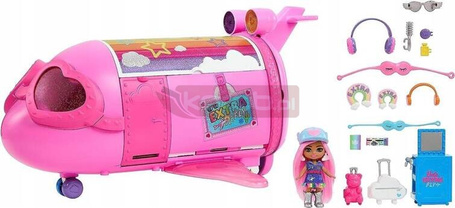 BARBIE EXTRA FLY LUKSUSOWY SAMOLOT DLA LALEK + mini lalka Barbie w zestawie HPF72