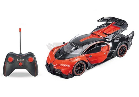 Auto na radio z ładowarką czerwone