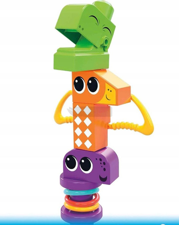 MEGA BLOKS KLOCKI SENSORYCZNE DINOZAURY zestaw klocków dla dzieci +12 m-cy HKN43