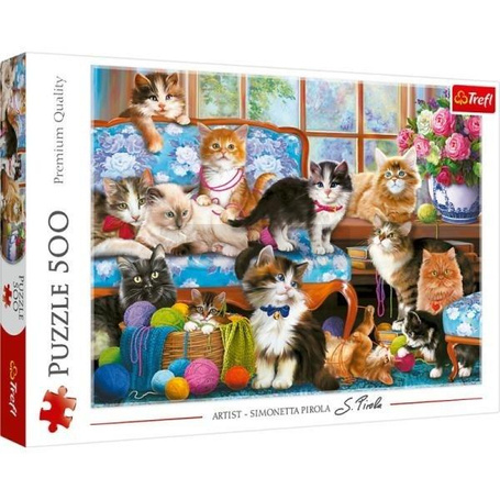 Puzzle 500 Kocia rodzina TREFL
