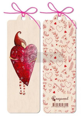 Zakładka drewniana Serce