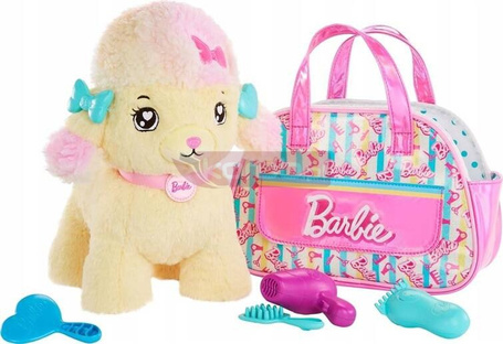 LALKA BARBIE ZWIERZĄTKO DO STYLIZACJI interaktywny piesek w torebce + akc HPJ43