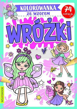 Kolorowanka ze wzorem. Wróżki