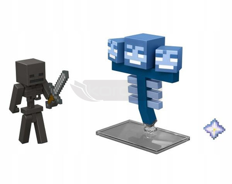 MINECRAFT FIGURKA WHITER pikselowa figurka, SKELETON + akcesoria HTL91