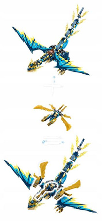 LEGO NINJAGO 71796 SMOK ŻYWIOŁU KONTRA MECH CESARZ zestaw klocków +9 lat