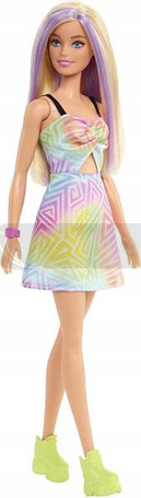 Lalka Barbie Fashionistas sukienka geometryczny wzór HBV22