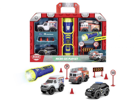 SOS Zestaw 3 pojazdy z latarką
