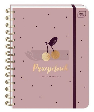 Przepiśnik z gumką A5/240K 90g Cherry