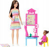 LALKA BARBIE NAUCZYCIELKA Z UCZNIEM zestaw lalka Barbie + akcesoria JCR76