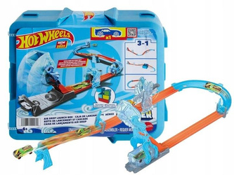 HOT WHEELS TRUCK BUILDER ZESTAW TORÓW DO ZOBUDOWY POWIETRZNY ZJAZD + autko HNJ67