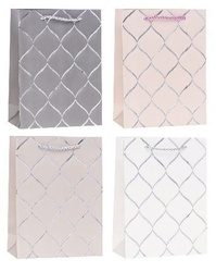 Torebka ozdobna 18x24x8cm hot-stamp mix ROZETTE