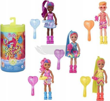 BARBIE CHELSEA COLOR REVEAL NEON lalka niespodzian HCC90