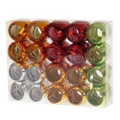Wstążka kokon metal 20m mix (20szt) ROZETTE