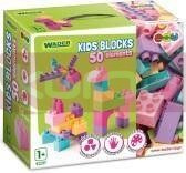 Kids Blocks klocki różowo-fioletowe 50el