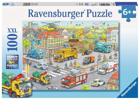Puzzle 100 elementów - Pojazdy w mieście