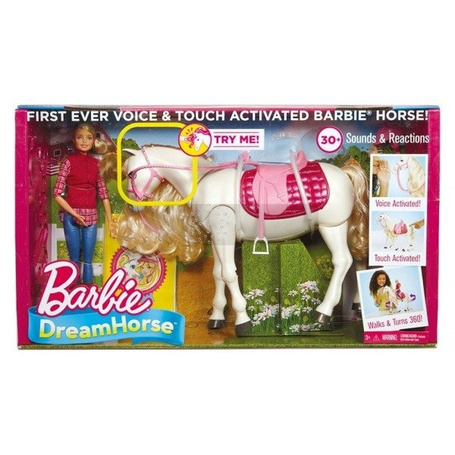 Interaktywny Koń + Lalka BARBIE