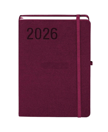 Kalendarz 2026 A5 Rubi bordowy DNS