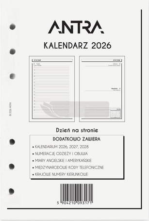 Wkład kalendarzowy 2026 A5 DNS