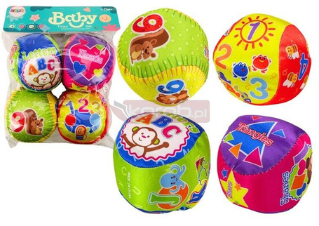 Piłeczki miękkie kolorowe 4szt