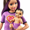 BARBIE LALKA OPIEKUNKA DZIECIĘCA + BOBAS GRP11