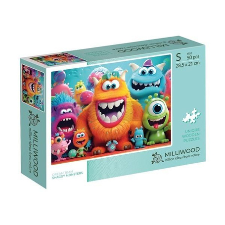 Puzzle drewniane 50 Milliwood Shaggy Monsters