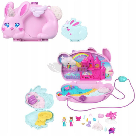 LALKA POLLY POCKET TOREBKA BAŚNIOWE KRÓLESTWO Króliczek, zestaw do zabawy JFT88