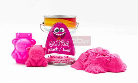 Ultra piasek puszka 150g różowy + foremka 3D krówka