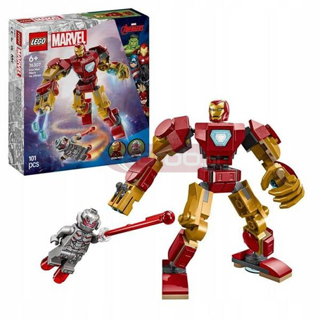 LEGO MARVEL 76307 MECH IRON MANA VS ULTRON, zestaw klocków dla dzieci 6+