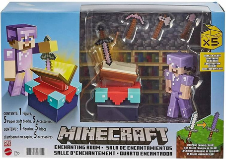 Minecraft zestaw Magiczny pokój i figurka Steve GYB62