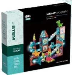 Klocki magnetyczne Tor z kulkami Dino 86el