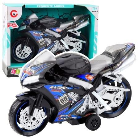 Motor wyścigowy czarno niebieski