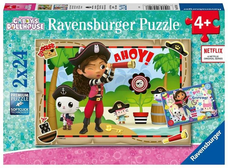 Puzzle dla dzieci 2x24 Koci Domek Gabi