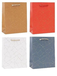 Torebka ozdobna 18x23x8cm hot-stamp mix ROZETTE