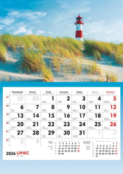Kalendarz 2026 ścienny Latarnia