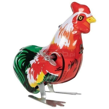 Metalowy kogut do nakręcania