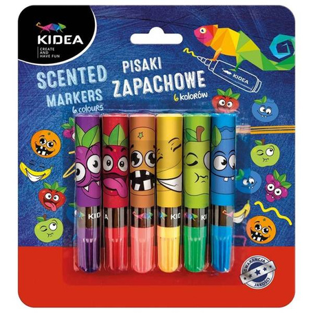 Pisaki zapachowe 6 kolorów KIDEA