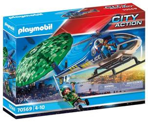 PLAYMOBIL City Action 70569 Policyjny śmigłowiec Ucieczka ze spadochronem