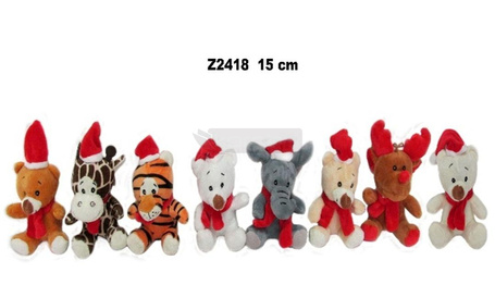 Zwierzęta świąteczne 15cm MIX