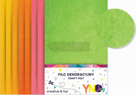 Filc dekoracyjny Fluo YNJ 8 kolorów NOSTER