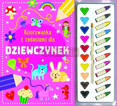 Kolorowanka z zadaniami dla dziewczynek