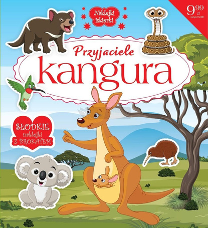 Naklejki iskierki z brokatem. Przyjaciele Kangura