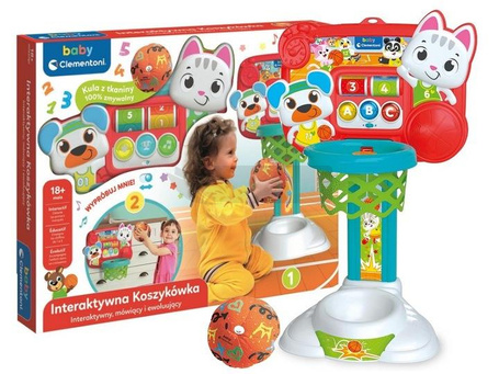 CLEMENTONI INTERAKTYWNA KOSZYKÓWKA zabawka zręcznościowa dla dzieci +18 mcy 50384