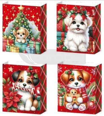 Torebka prezentowa L Boże Narodzenie platera mix