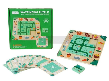 Układanka drewniana - znajdź drogę