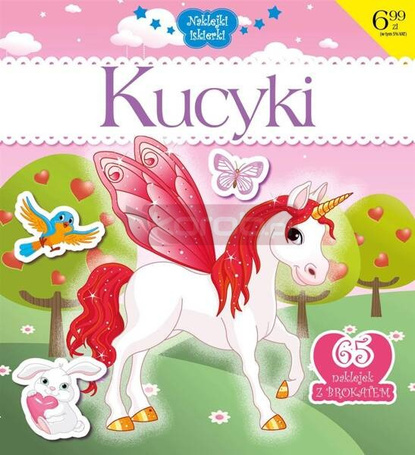 Naklejki iskierki z brokatem. Kucyki